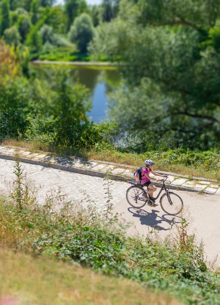 Cyclistes sur la voie verte Vichy-Billy