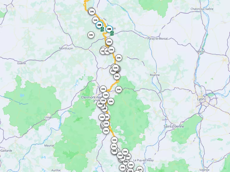 Hébergements le long de la Via Allier